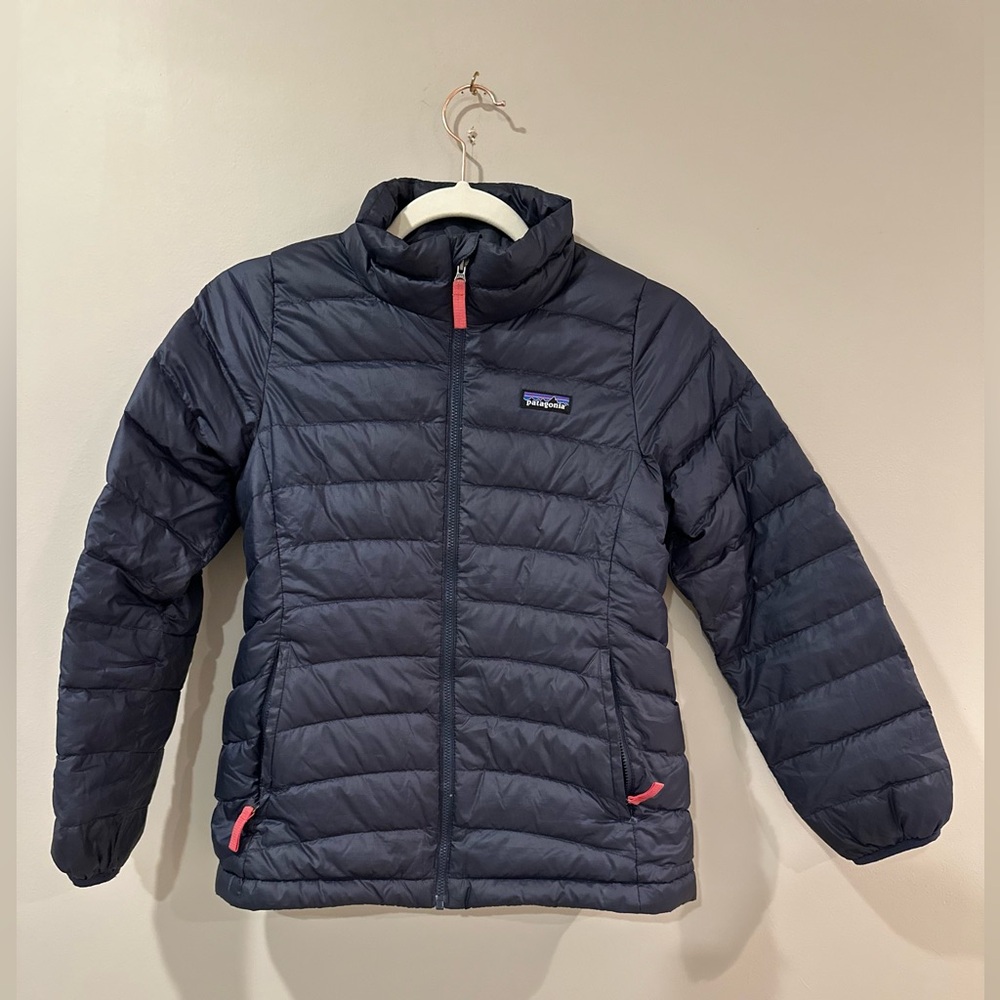 NWOT Patagonia Girls Navy Blue Down Puffer Jacket